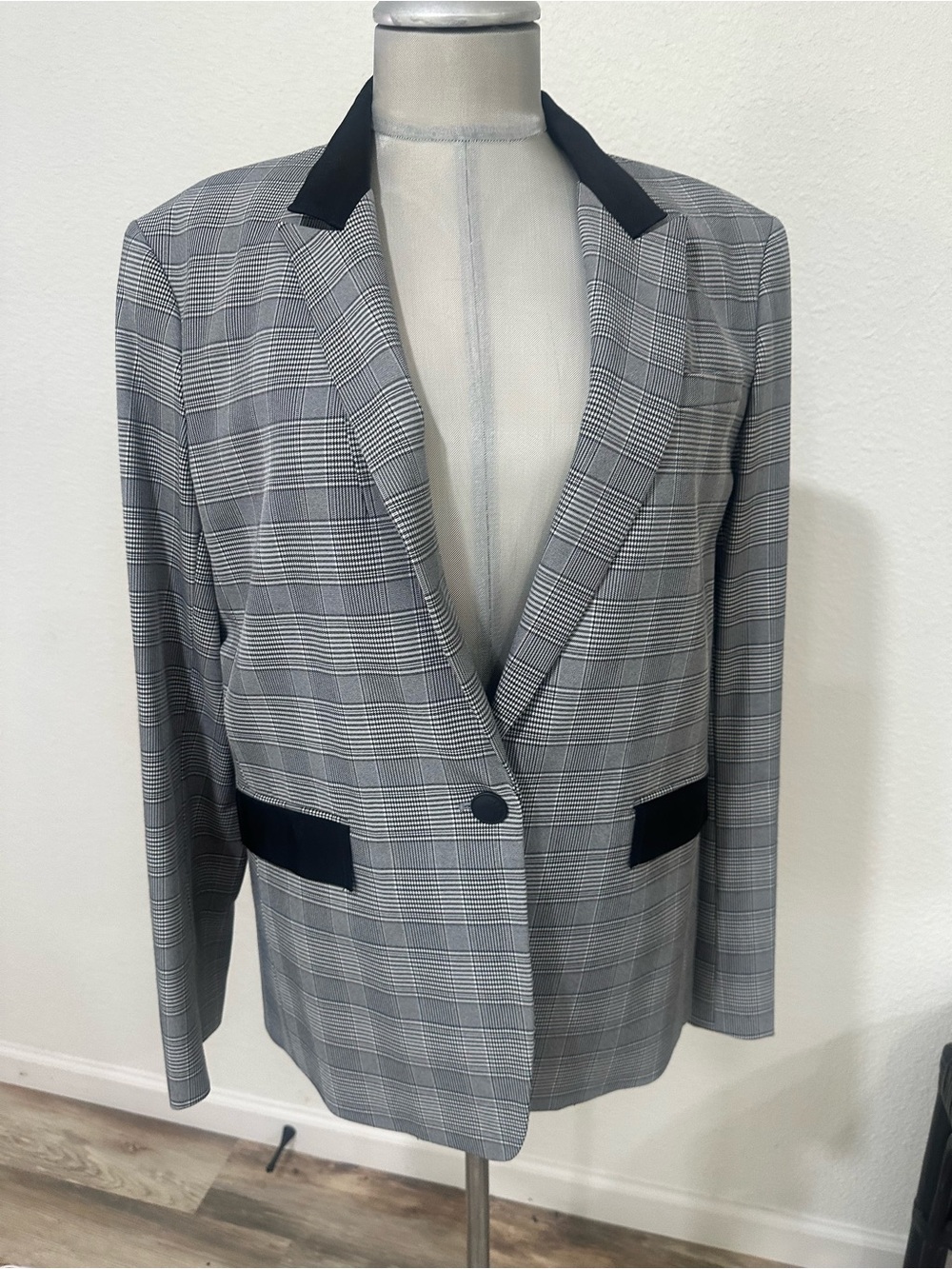 RAG and Bone Rylie Glen Plaid Grosgrain Trim Blazer